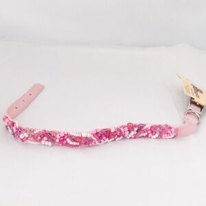 Pink Beaded Dog collar